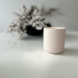 Ceramic Ribbed in Blush Pink